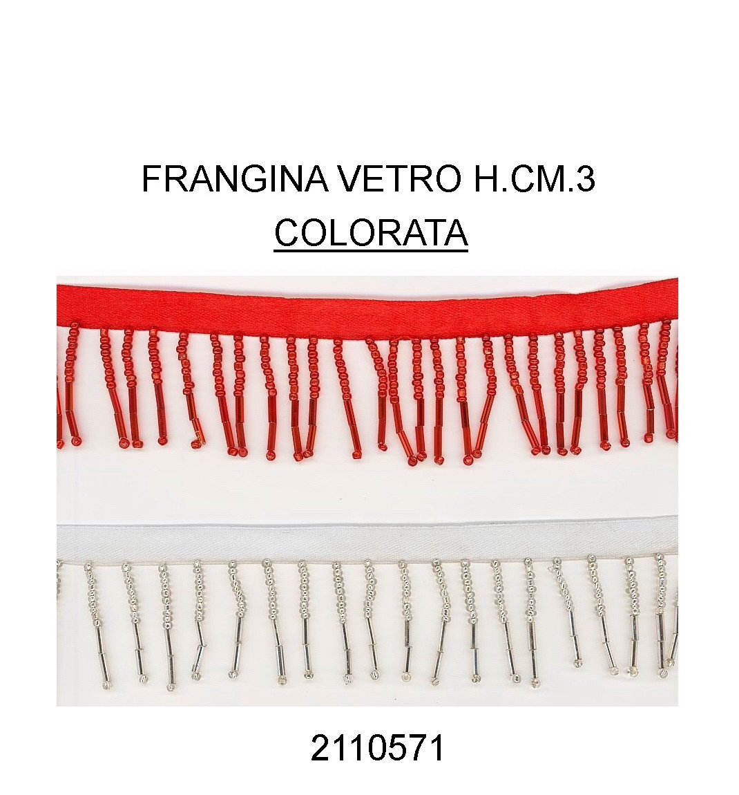 Collana Bavaglino In Perline Di Vetro Nere Con Frange - Lunga 40 Cm, Caduta 17 Cm - Avalaya